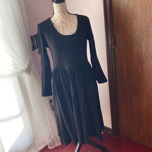 Troublemaker Swing Dress in Raven Black Vixen by Micheline Pitt XL